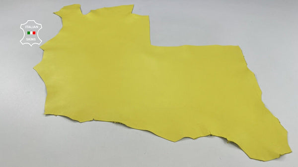 LEMON YELLOW Italian Metis Lambskin Sheep Lamb leather hides 4sqf 0.9mm #C2074