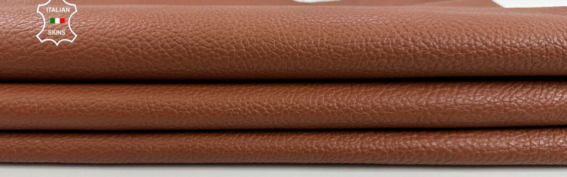 TAN BROWN GRAINY ROUGH Soft Italian Goatskin Goat leather hides 6sqf 1.0mm C2689