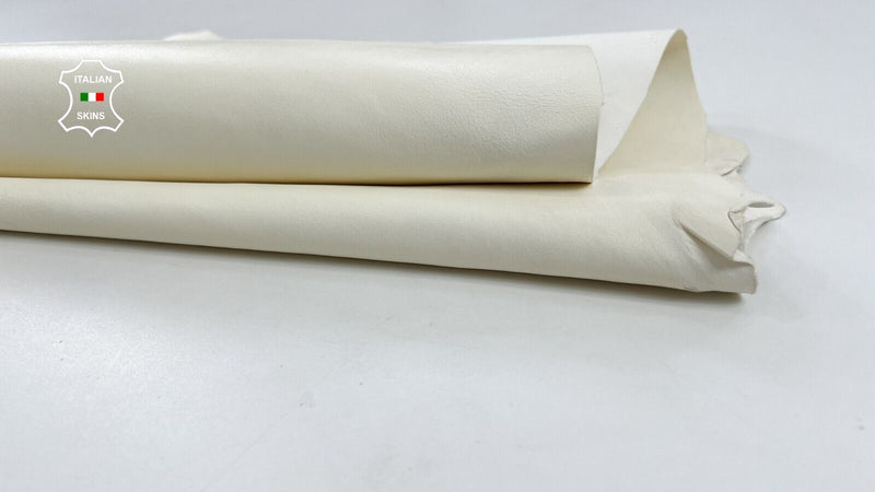 IVORY BUTTER SMOOTH Italian Goatskin Goat leather hides skins 6sqf 1.0mm #C887