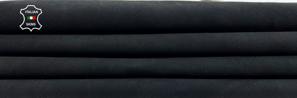 MIDNIGHT BLACK NUBUCK Soft Italian STRETCH Lambskin leather 5+sqf 0.8mm #C1496