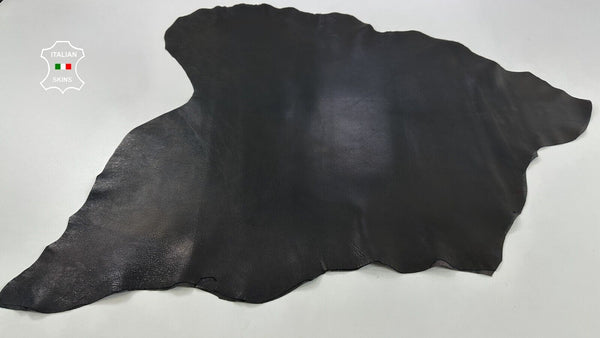 NATURAL BLACK Thick Soft STRETCH Backed Lycra Lambskin leather 6+sqf 1.4mm C2934