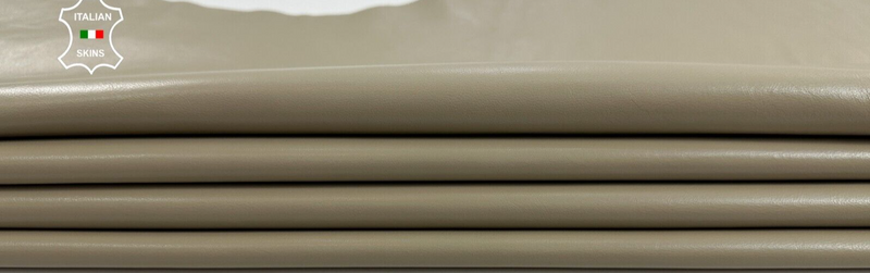 BEIGE KHAKI Thin Soft Lambskin Sheep Lamb leather hides skins 9sqf 0.6mm C2872