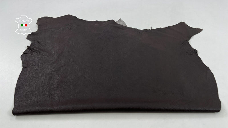 DARK BROWN PEBBLE GRAINY Thin Soft Italian Lambskin leather 5+sqf 0.6mm C1018