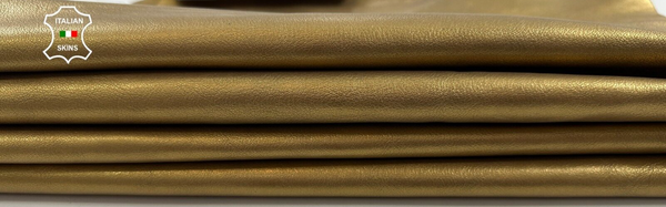 METALLIC BRONZE ROUGH Thick Goatskin Goat leather 2 skins 6sqf 1.1mm #C3049