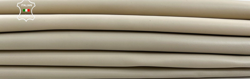 BEIGE Thick Soft Italian Lambskin Sheep leather hides 2 skins 12sqf 1.1mm #C888