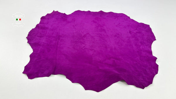 ORCHID PURPLE SUEDE Soft Italian Lambskin Sheep leather hides 4+sqf 0.8mm #C2162