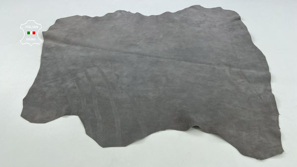 GREY SUEDE Thick Soft Italian Goatskin Goat leather hides skin 5+sqf 1.1mm C1730