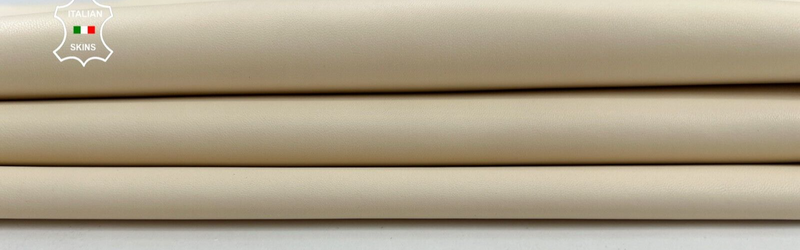 IVORY Soft Italian Lambskin Sheep leather hides Bookbinding 3+sqf 0.7mm #C2072