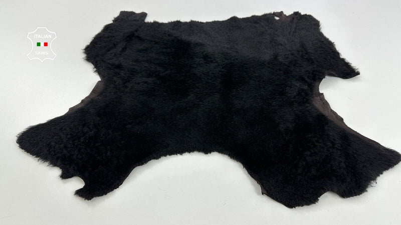 VERY DARK BROWN Italian sheepskin Hair on Shearling fur leather 18"x21 #C2723