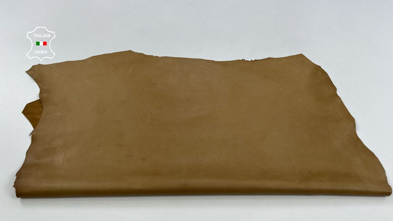 WAXY PEANUT BROWN Thin Soft Italian Lambskin Sheep leather hide 5sqf 0.6mm C2100