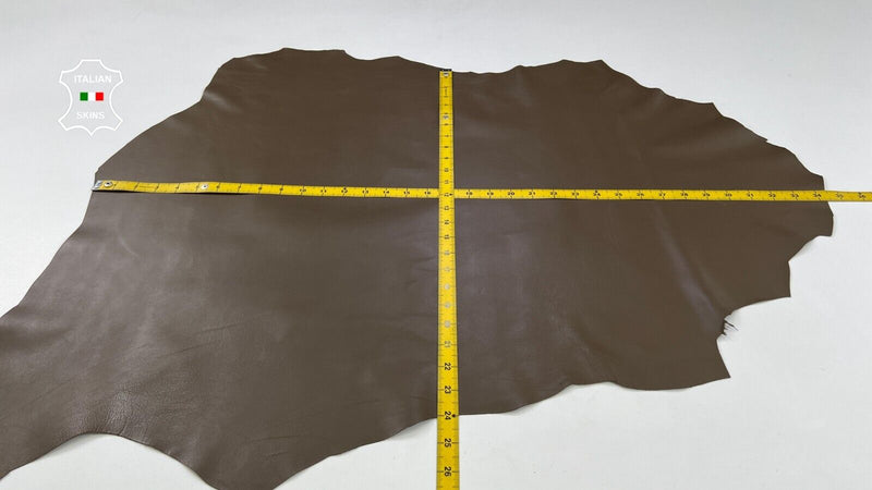 OLIVE BROWN Thin Soft Italian Lambskin Sheep Lamb leather hides 6sqf 0.6mm C1980