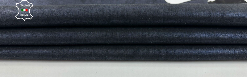 METALLIC DARK BLUE CANVAS PRINT Soft Italian Goatskin leather 5sqf 0.9mm #C2816