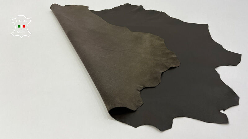 DARK OLIVE GREEN Soft Italian Lambskin leather hide Bookbinding 7sqf 0.9mm #C438