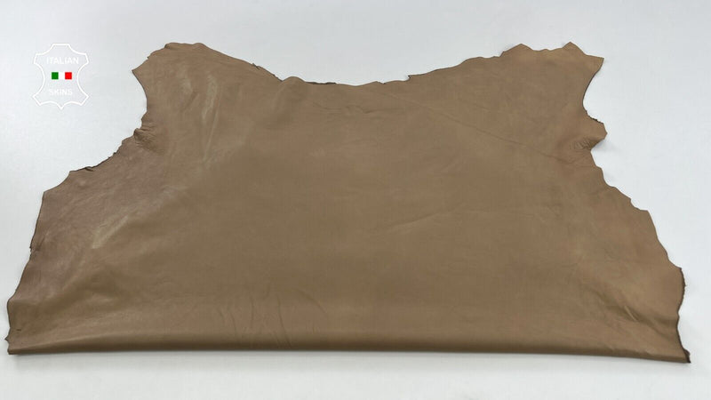 NUT BROWN VEGETABLE TAN Soft Italian Lambskin leather hides skin 8sqf 0.9mm C579