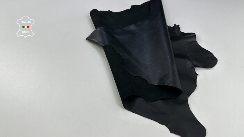 BLACK ROUGH Soft Italian Goatskin Goat leather hide hides skins 5sqf 0.8mm C2244