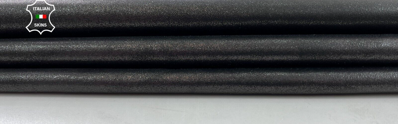 GUNMETAL SHIMMER & SHINY LAME Soft Italian Lambskin leather 5+sqf 0.7mm C1089