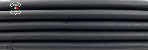 BLACK Soft Italian STRETCH Lambskin leather hides 2 skins 12+sqf 0.7mm #C1495