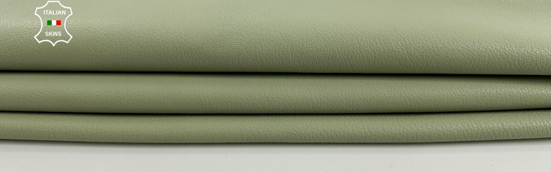 SAGE GREEN ROUGH Thick Soft Italian Goatskin leather skin hides 5sqf 1.1mm C2933