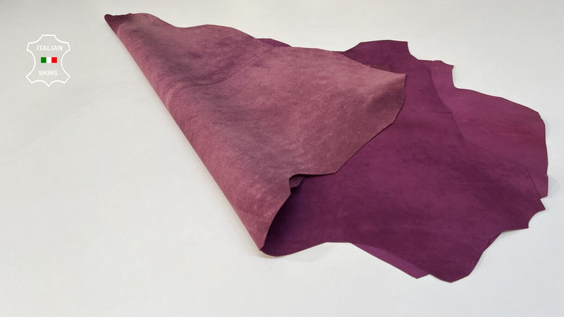 NATURAL PURPLE NAKED Italian Lambskin leather hides 2 skins 13sqf 1.0mm #B9249