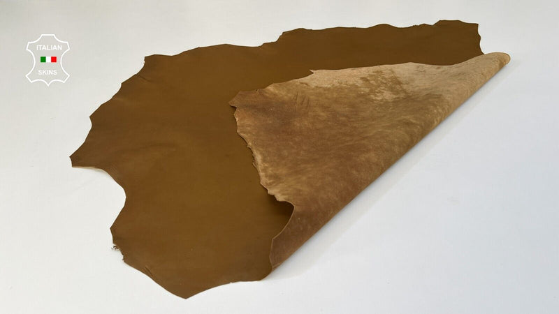 OLIVE BROWN Soft Italian Lambskin leather hides Bookbinding 5+sqf 0.7mm #B8942