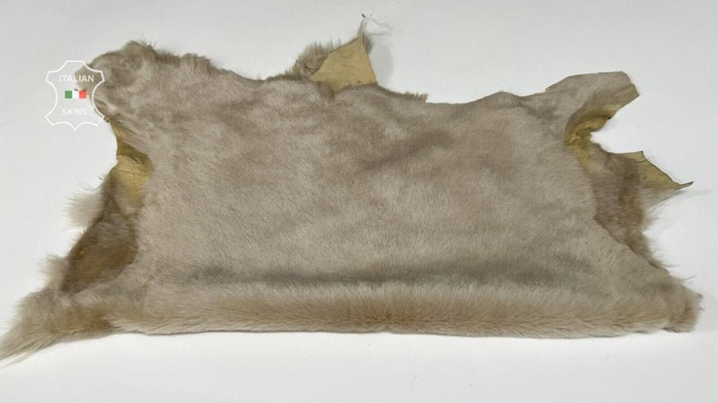 BEIGE Short Hair On sheepskin shearling fur Sheep leather skin 17"X17" #B7243