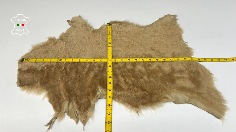 SAND SHORT Soft Hair On sheepskin Lamb shearling Fur leather hides 14"X23" B8700