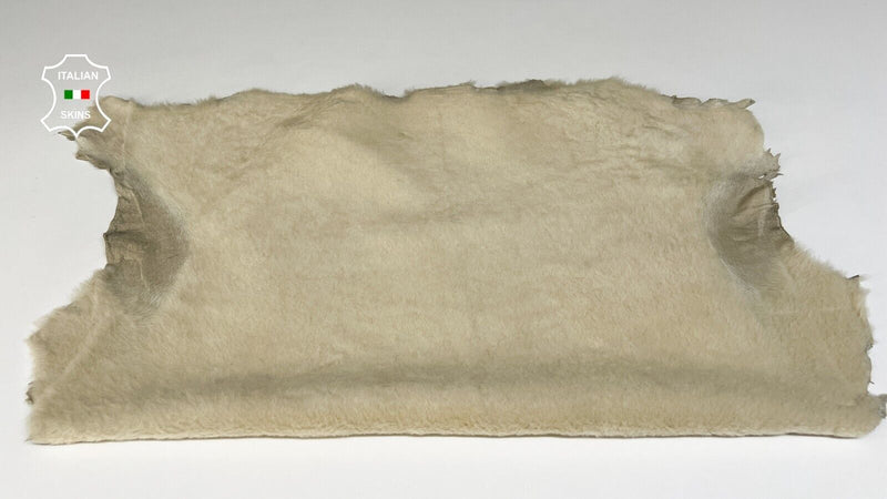 PARCHMENT IVORY Soft Hair On sheepskin LLamb shearling leather fur 24"X33" B8704