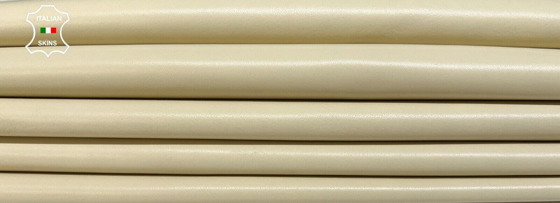 IVORY Thick Soft Italian Lambskin leather Bookbinding 2 skins 12sqf 1.1mm #B8570