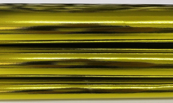 METALLIC LEMON YELLOW Italian Lambskin lamb leather skin skins 6sqf 0.7mm