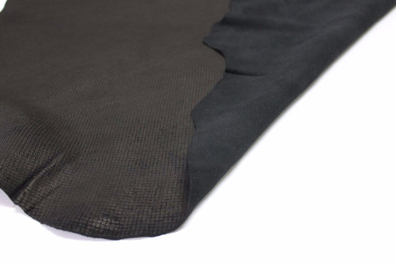 NATURAL BLACK WASHED Squars engrave Italian Lambskin leather hides 5sqf #A3200