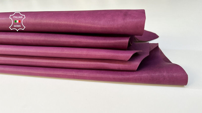 NATURAL PURPLE NAKED Italian Lambskin leather hides 2 skins 13sqf 1.0mm #B9249