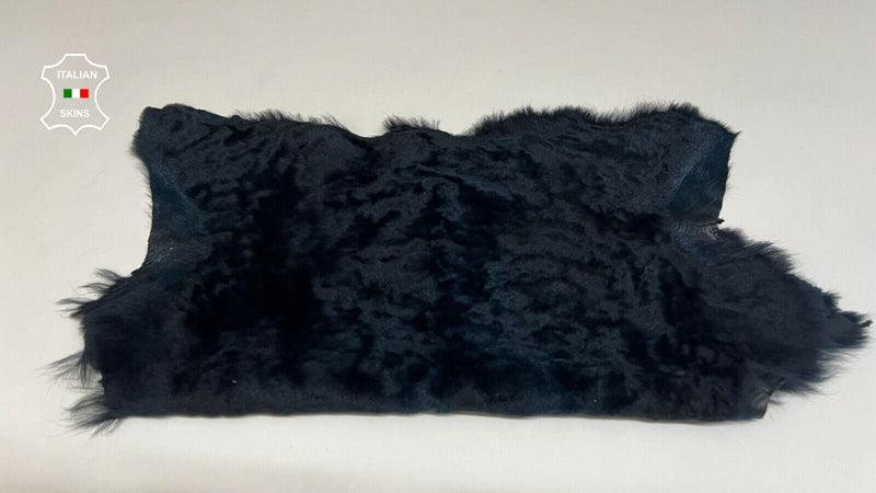 DARK TEAL SHORT Hair On sheepskin Lamb shearling fur leather hides 16"X21" B8656