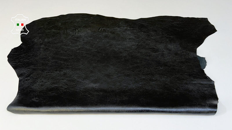 BLACK ANTIQUED Soft Italian Lambskin Sheep leather Bookbinding 7sqf 0.9mm #B9251