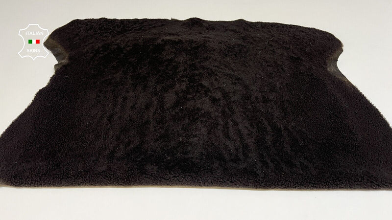 VERY DARK BROWN Hair On sheepskin Lamb shearling fur leather hides 31"X40" B8670