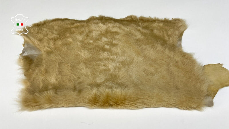 LIGHT HONEY BEIGE Soft Hair On sheepskin shearling leather 14"X23" #B8702