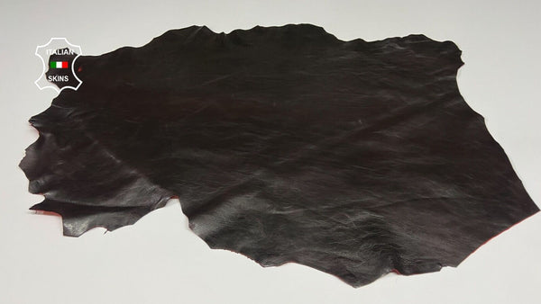 DARK BURGUNDY Italian Lambskin Lamb Sheep leather hides skins 6+sqf 0.9mm #B4637