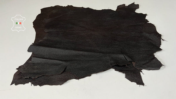 DARK BROWN GRAINY Strong Italian Goatskin Goat leather 2 skins 9sqf 1.0mm #B7514