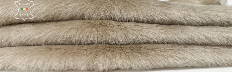 BEIGE Short Hair On sheepskin shearling fur Sheep leather skin 17"X17" #B7243