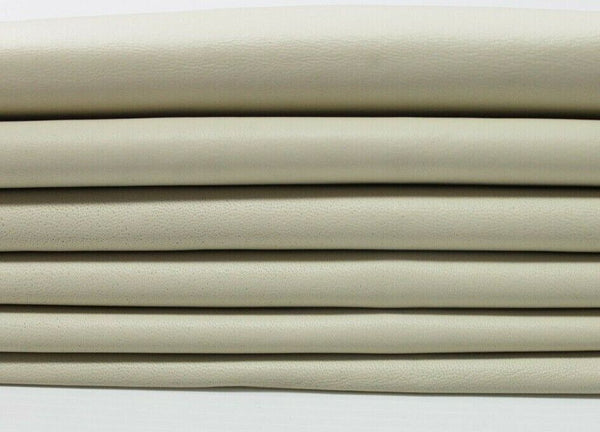 IVORY Italian soft lambskin lamb sheep leather hide hides skin skins 6sqf 0.7mm