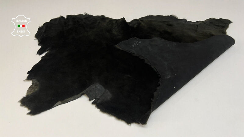 DARK BROWN Hair On sheepskin Lamb shearling fur leather hide hides 24"X29" B8668