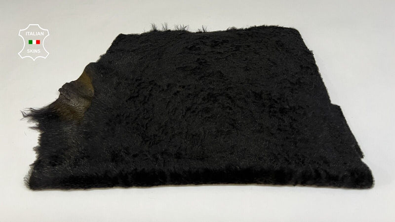 VERY DARK BROWN SHORT Soft Hair On sheepskin shearling fur leather 18"X28" B8690