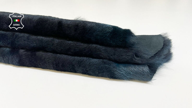 DARK TEAL SHORT Hair On sheepskin Lamb shearling fur leather hides 16"X21" B8656