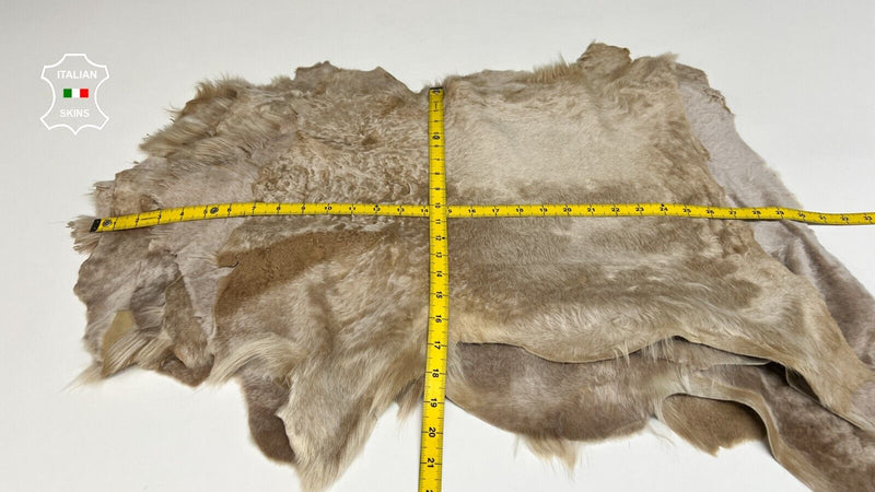 SAND BEIGE SHORT Hair On sheepskin shearling fur leather 8 skins 16sqf #B8673