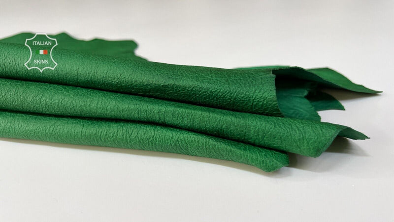 GREEN CRISPY CRINKLE Thin Soft Italian Lamb leather Bookbinding 5sqf 0.6mm B8249