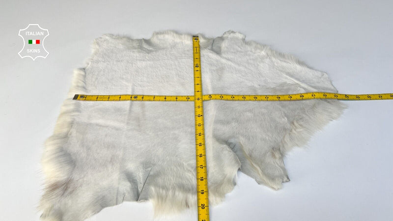 OFF WHITE SHORT Soft Hair On sheepskin Lamb shearling fur leather 18"X22" #B8707