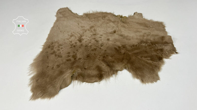 BEIGE DISTRESSED sheepskin shearling fur hairy sheep leather skin 16"X22" #B7239