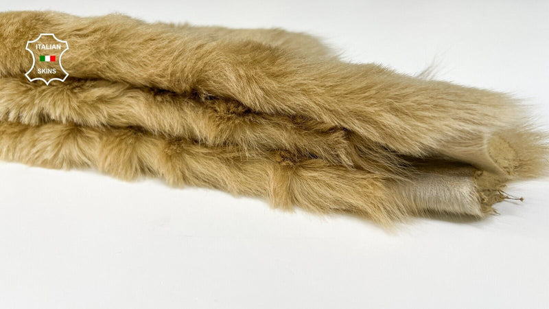 LIGHT HONEY BEIGE Soft Hair On sheepskin shearling leather 14"X23" #B8702