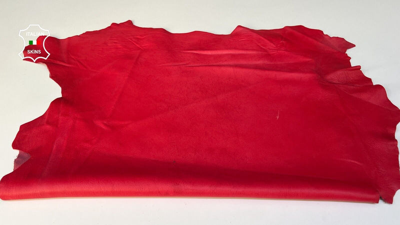 ROSE RED VEGETABLE TAN Thick Soft Italian Lambskin hide leather 8sqf 1.1mm B8771