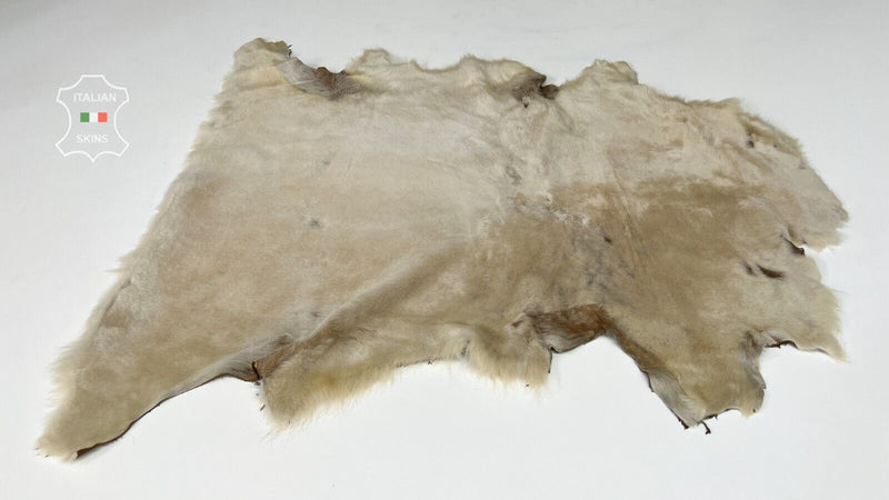 BEIGE DISTRESSED SAND Short Hair sheepskin shearling fur leather 22"X32" #B7242