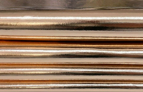 METALLIC ROSE GOLD rosegold Italian Lambskin Lamb Sheep leather skin 6sqf 0.7mm